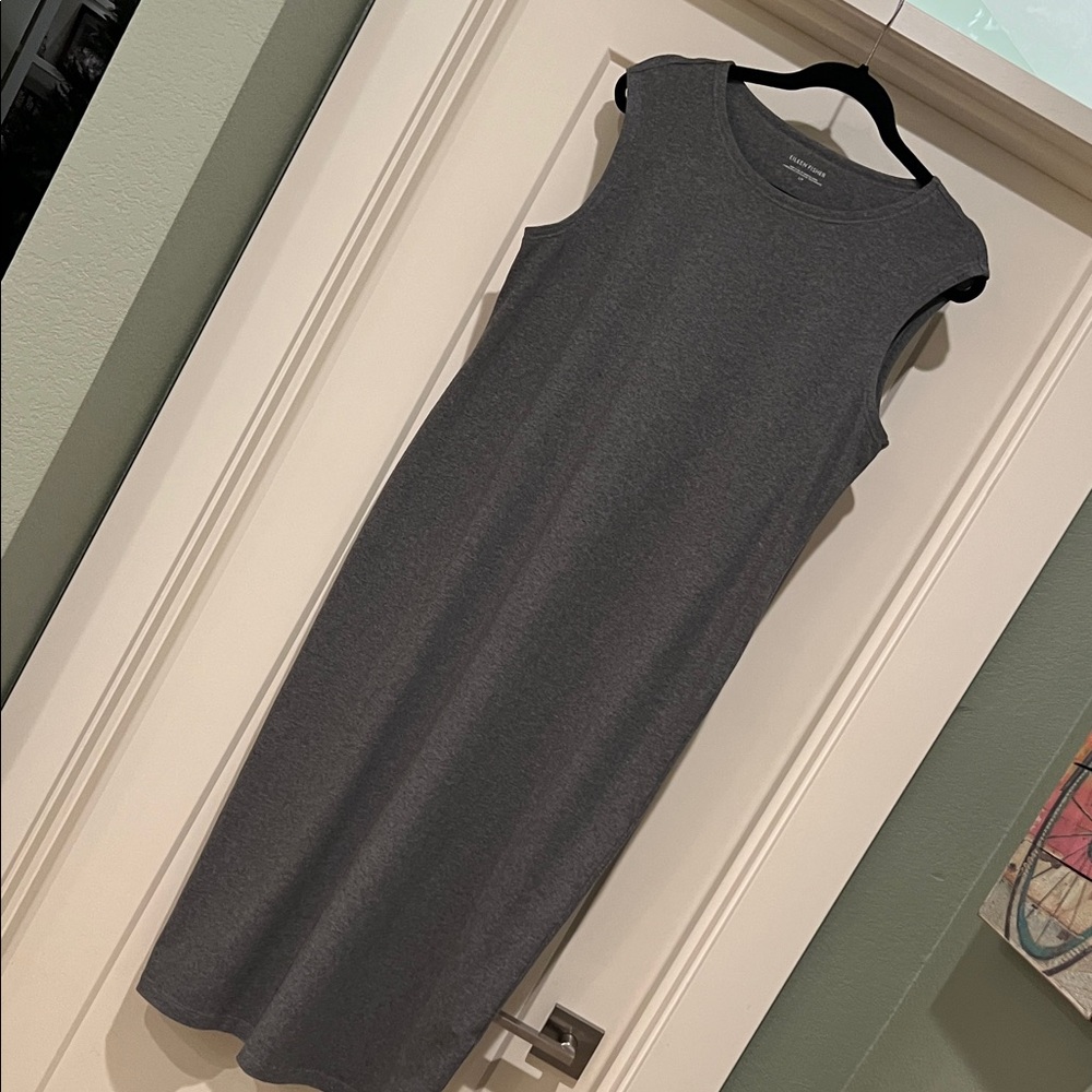 Eileen Fisher Charcoal Midi Dress, small